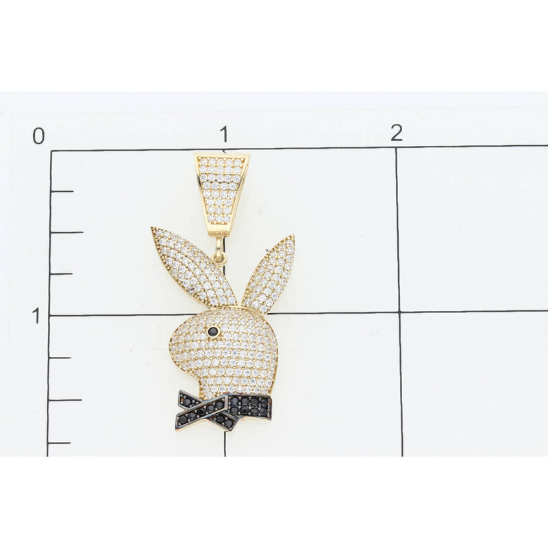 10 Karat Gold Cz Bunny Charm