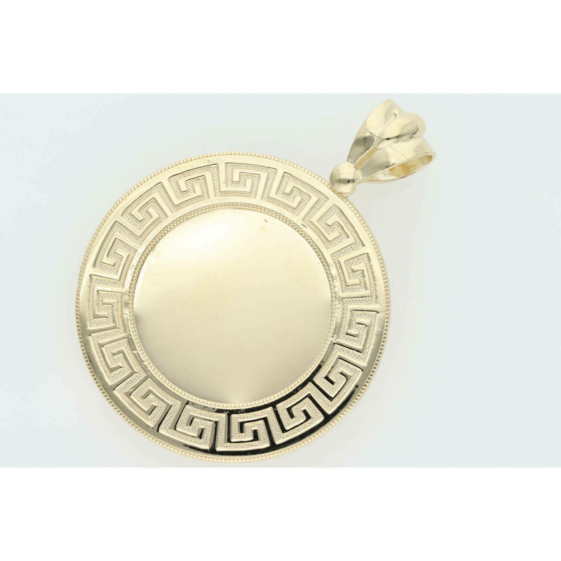 10 karat Gold Maze Style Photo Medal W:12.6