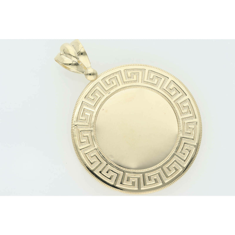 10 karat Gold Maze Style Photo Medal W:12.6