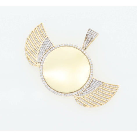 10K Gold Large Wings Photo Charm W:11.5