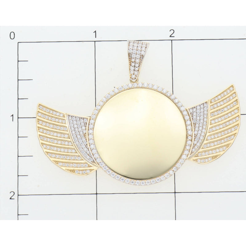 10K Gold Large Wings Photo Charm W:11.5