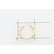 14 Karat Gold Hoops Earring W: 2.3