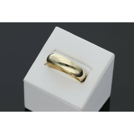 10K Solid Gold Plain Wedding Band 6.5mm