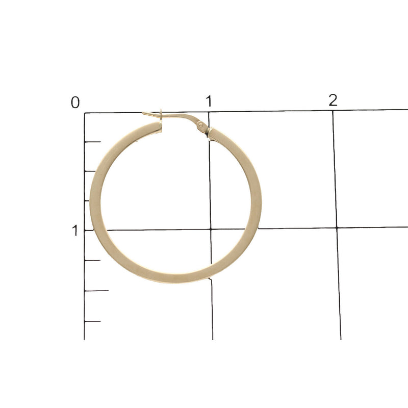 Gold Hoops Earring 14 Karat Real Gold