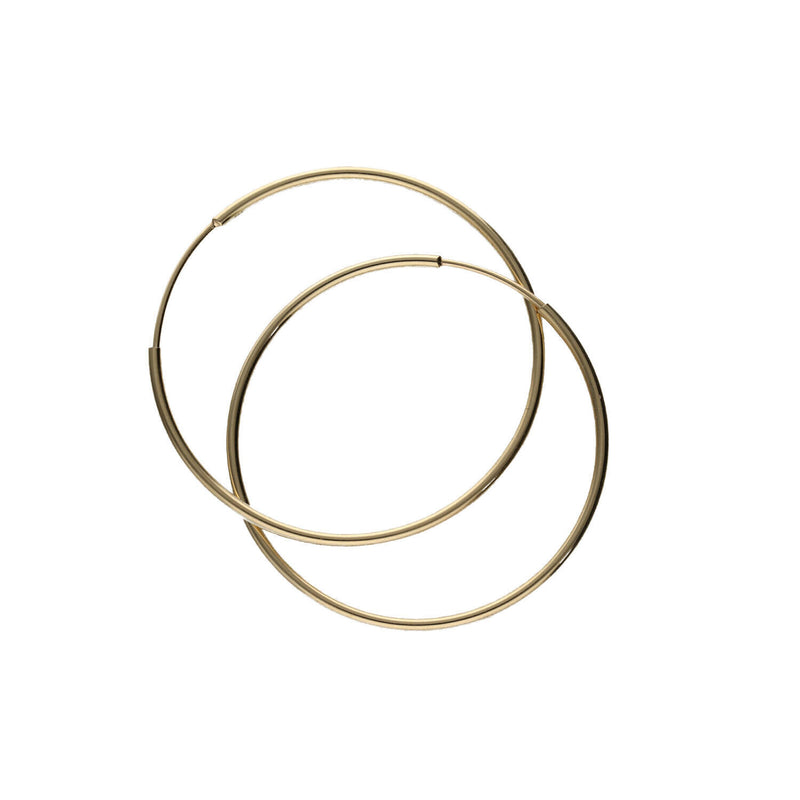 14K Gold Hoops #3 W:2.1