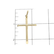 10K Gold Cross Plain W:2.2