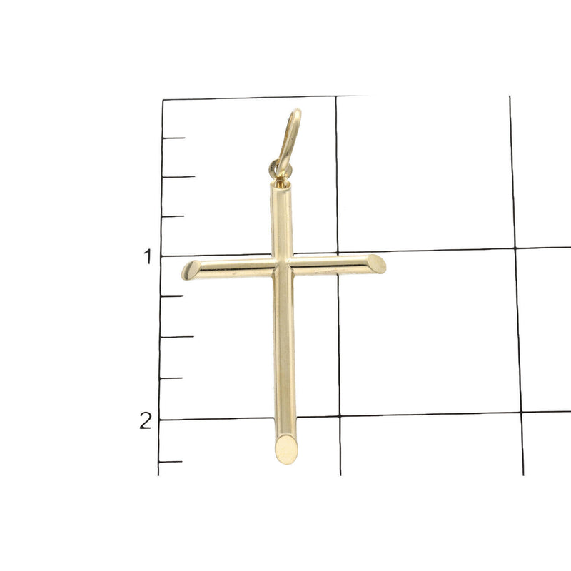 10K Gold Cross Plain W:2.2