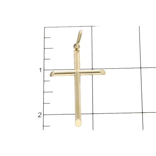 10K Gold Cross Plain W:2.2