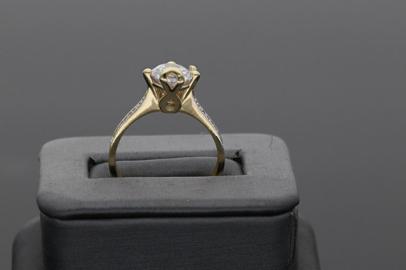 14 Karat Gold & Cz Promise Ring