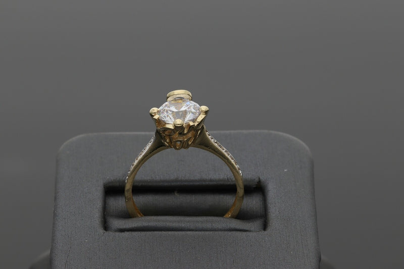 14 Karat Gold & Cz Promise Ring