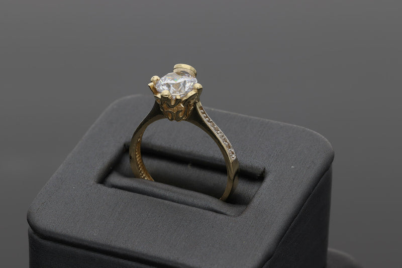 14 Karat Gold & Cz Promise Ring