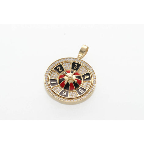 Gold & CZ Roulette Charm