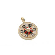 14 Karat Gold & CZ Roulette Charm