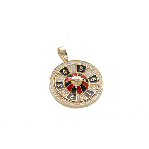 14 Karat Gold & CZ Roulette Charm