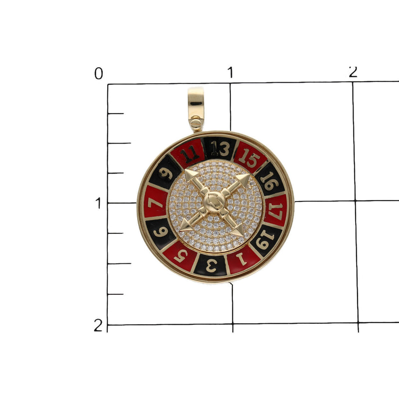 14 Karat Gold Roulette Charm