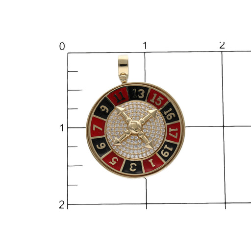 14 Karat Gold Roulette Charm