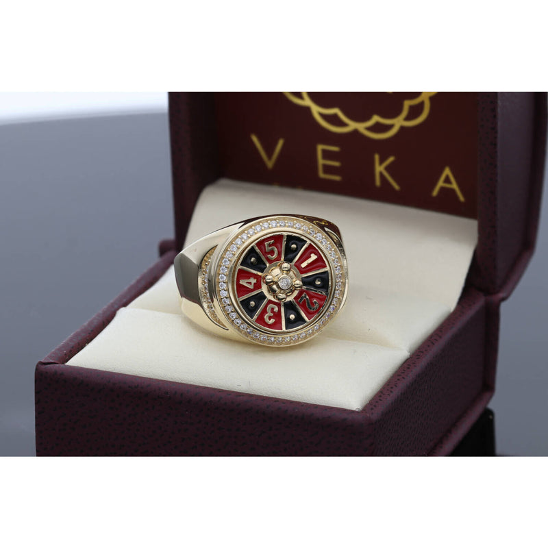 Gold Roulette Ring 10 Karat 