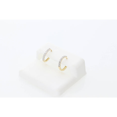 10 Karat Gold 0.12ctw Diamond Hoop Earring