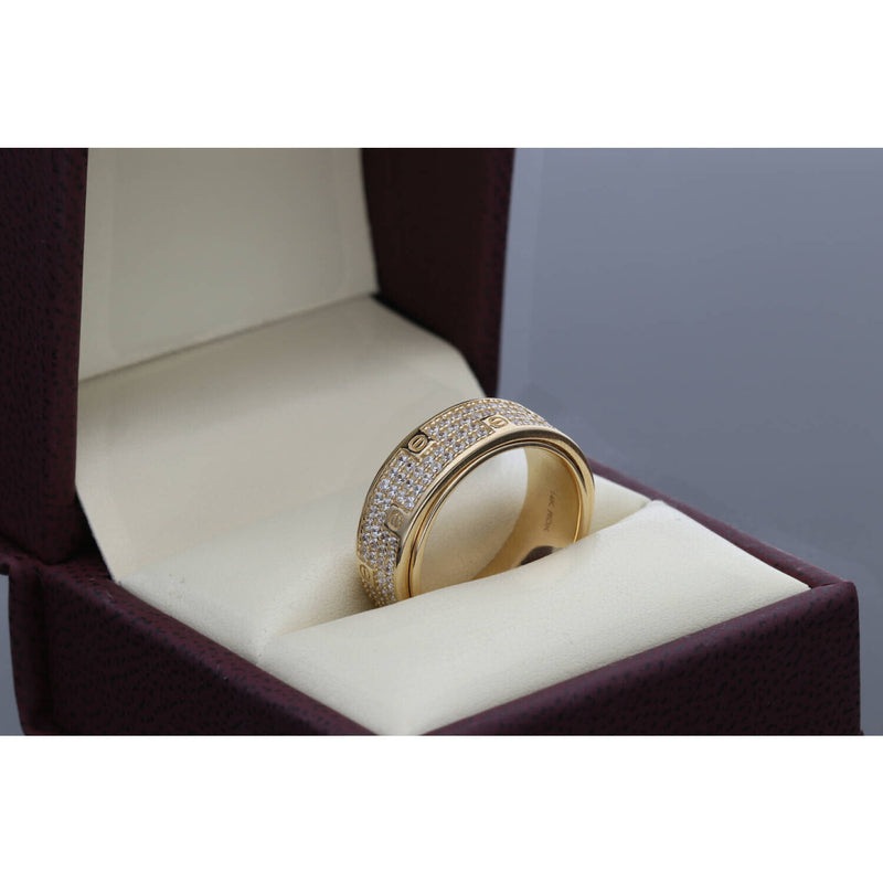 14 Karat Gold Flat Screw Head Spinning Band Ring