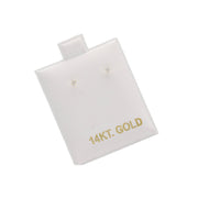 14k  Gold & Cubic Zirconia Pink Earrings W: 0.2