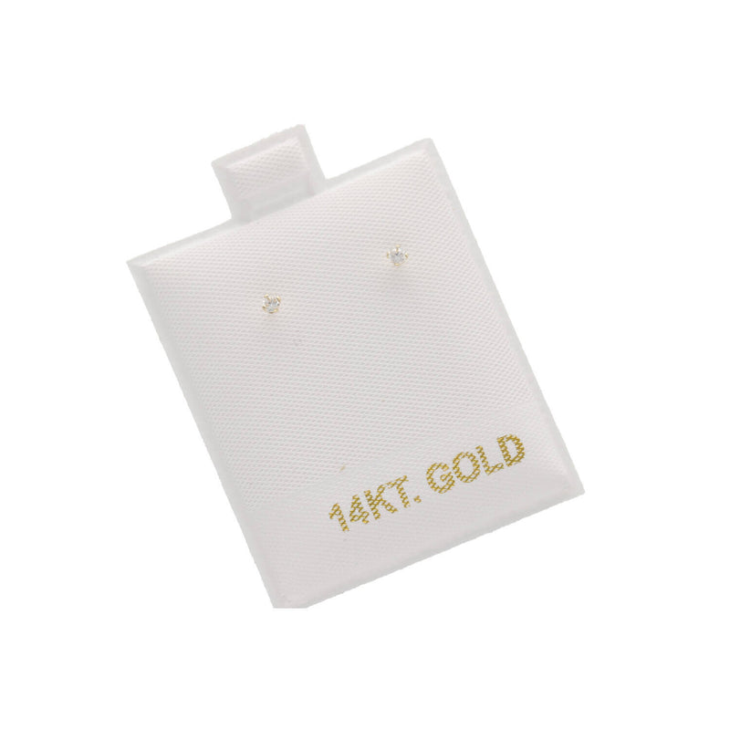 14k  Gold & Cubic Zirconia Pink Earrings W: 0.2