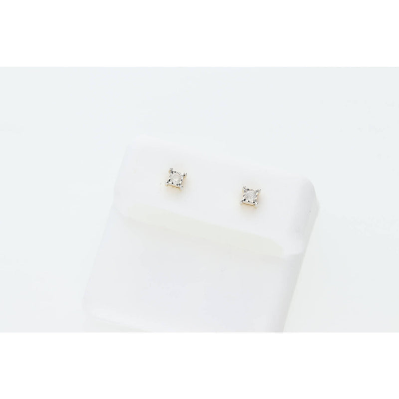 10 Karat Gold 0.10 CTW Diamond Stud Earrings  W:0.8