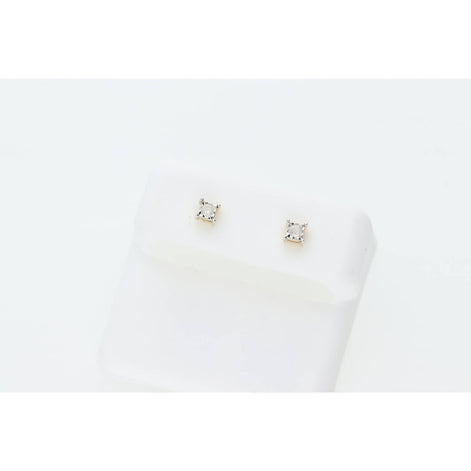 10 Karat Gold 0.10 CTW Diamond Stud Earrings  W:0.8