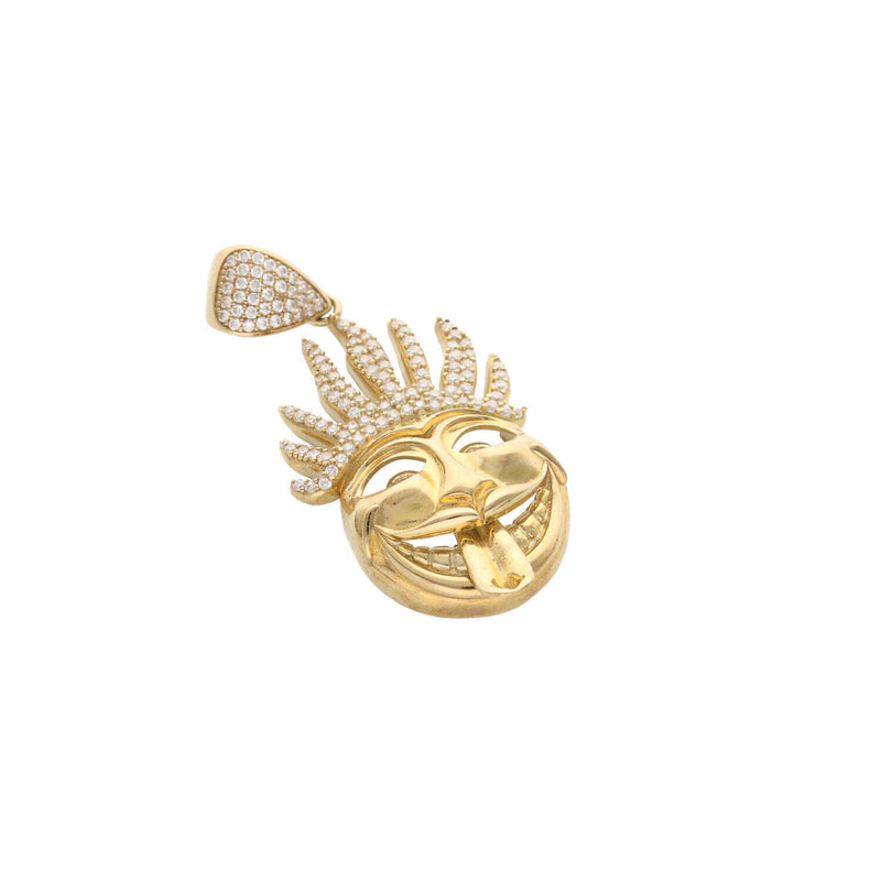 10 karat Gold & Cz Smile Mask Charm