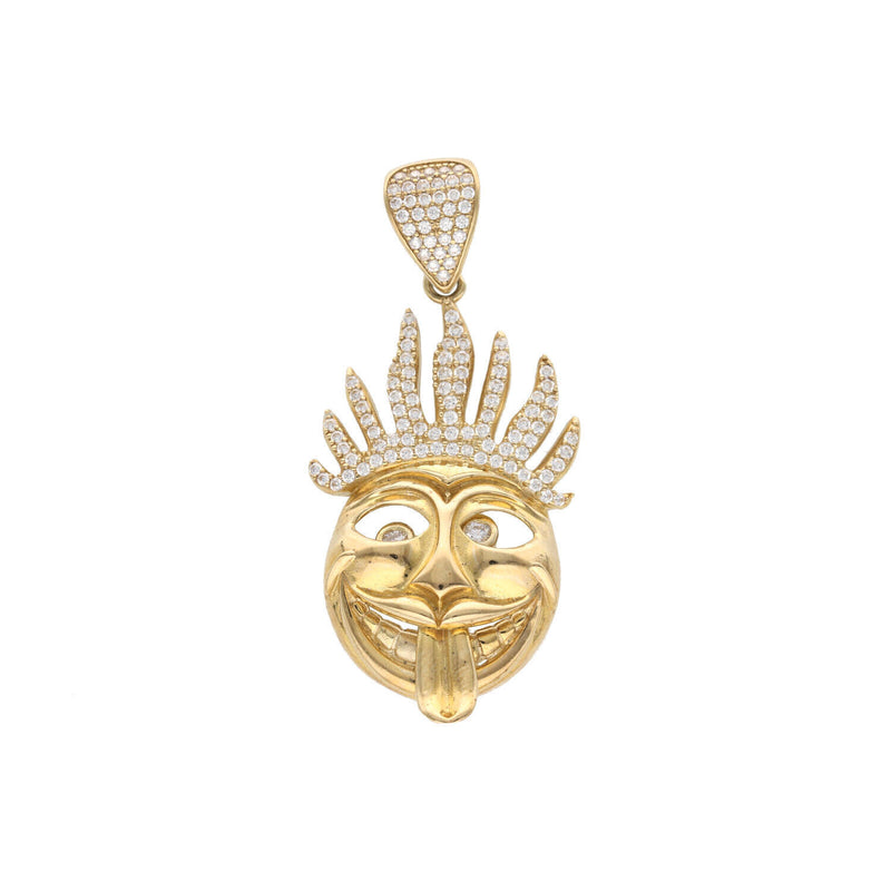 10 karat Gold & Cz Smile Mask Charm