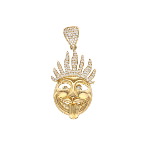 10 karat Gold & Cz Smile Mask Charm