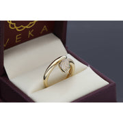 14K Gold & CZ Snake Ring