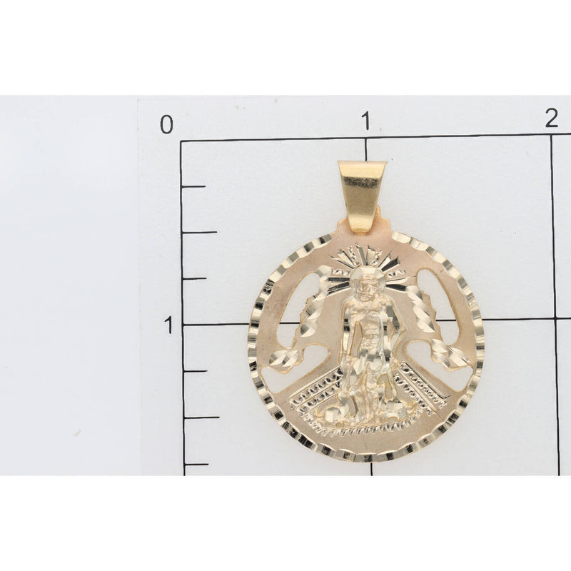 10 Karat Gold St Lazaro Medal