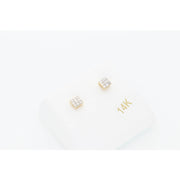  Diamond Square Invisible Earring