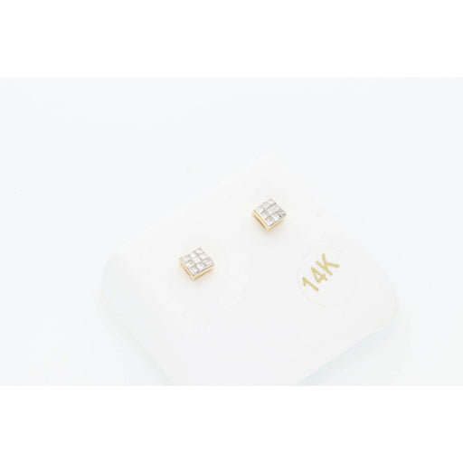  Diamond Square Invisible Earring