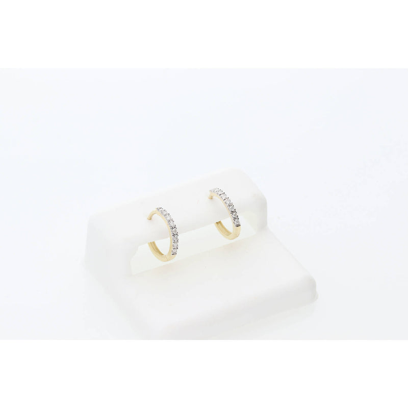 10 Karat Gold 0.12ctw Diamond Hoop Earring