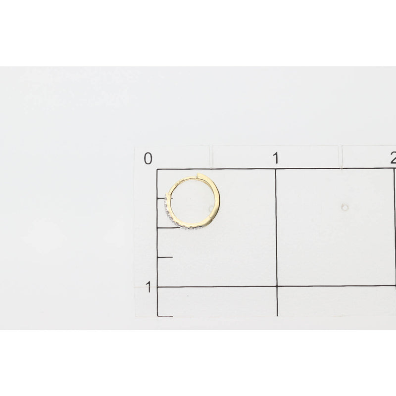 10 Karat Gold 0.12ctw Diamond Hoop Earring