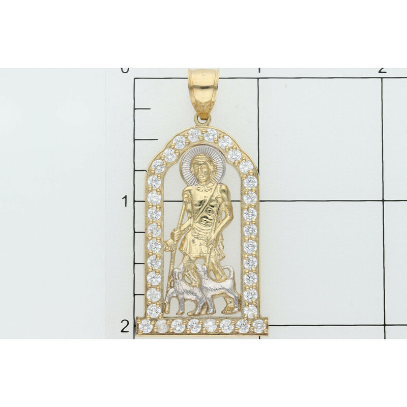 10K Gold & Cz St. Lazaro House Charm W: 6.5