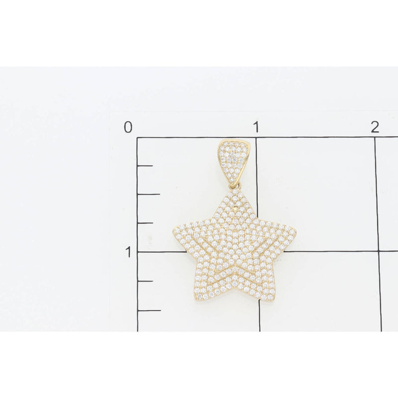 10 Karat Gold Cz Star Charm