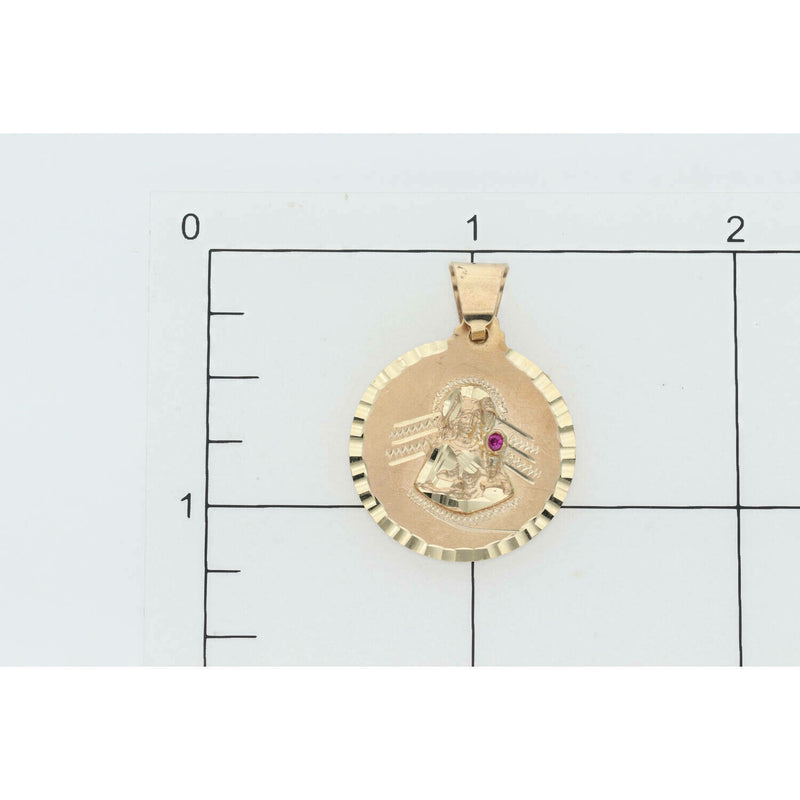 10 Karat Gold & cz Santa Barbara Medal