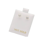 Gold & cz Stud Earrings