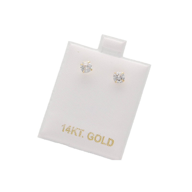 Gold & cz Stud Earrings