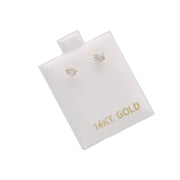 14K Gold & cz Stud Earrings
