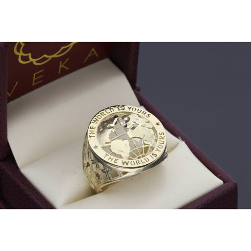 10 Karat Gold " The World is yours " Ring