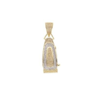 10K Gold Diamond Barber Trimer 