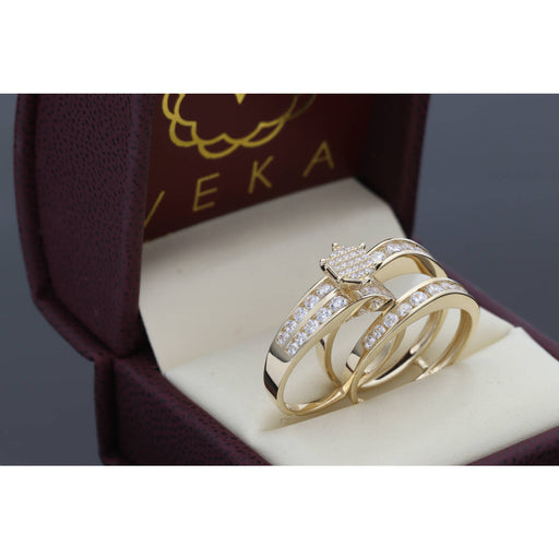 14 Karat Gold Wedding Ring Woman Set