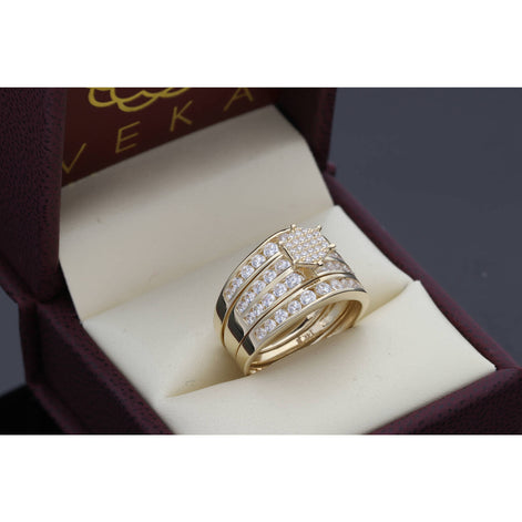 Gold Wedding Ring Woman Set