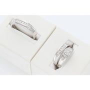 14K White Gold 0.80 ctw Fleur Diam Head Trio Set