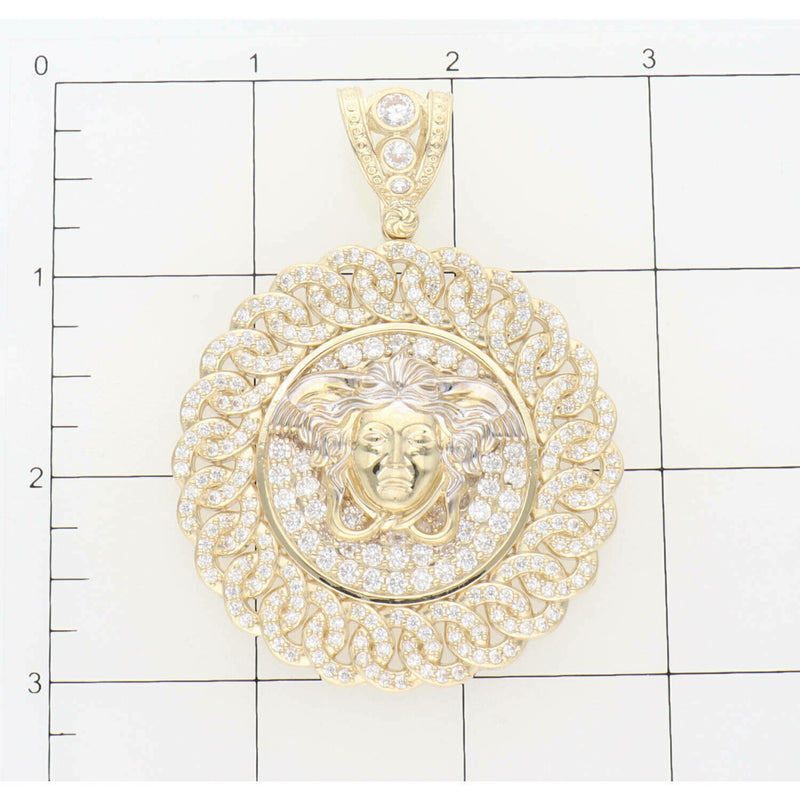 10K G Cz 2Tone Cbn Lnk Medusa Chrm W:29.1