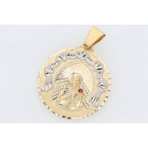10K G  Two Tone Santa Barbara Charm W:9.6