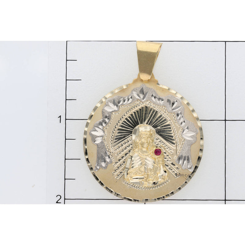 10K G  Two Tone Santa Barbara Charm W:9.6